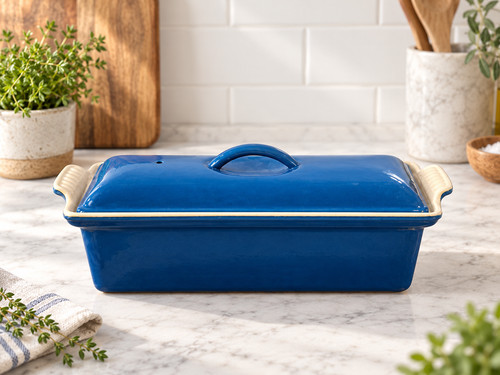 Vintage creuset blue cast - creuset,