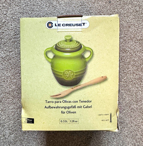 Creuset green olive jar - creuset,
