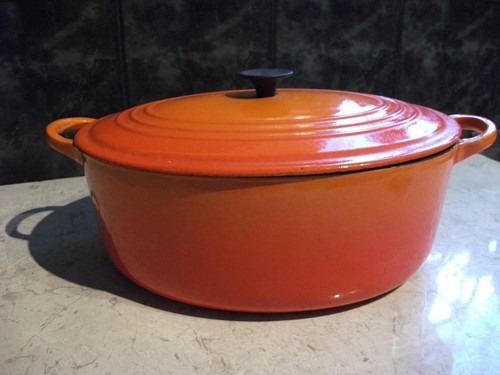 Creuset large orange oval - le,