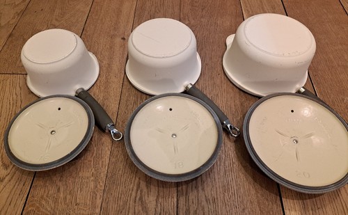 Creuset cream pan set - le,