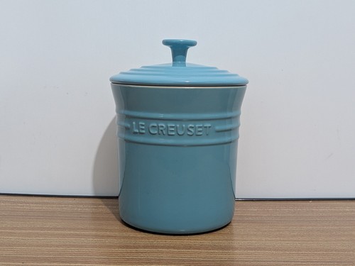 Lecreuset jar blue with - lecreuset,
