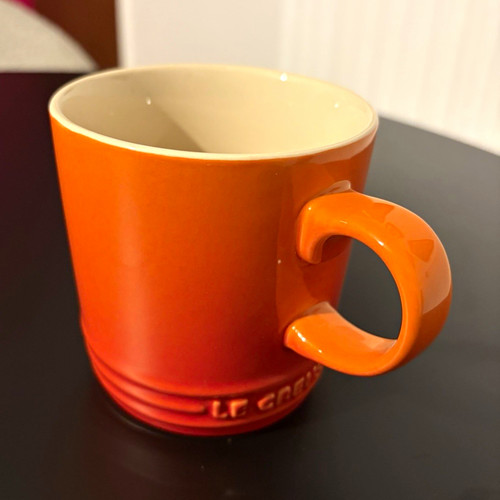 Creuset orange ceramic mug - ceramic,