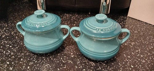 Creuset small bean pots - le,
